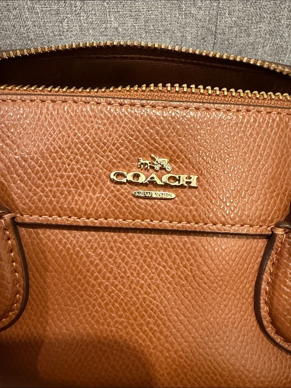 Coach Bennett Tan Leather mini Satchel Bag crossbody saddle brown